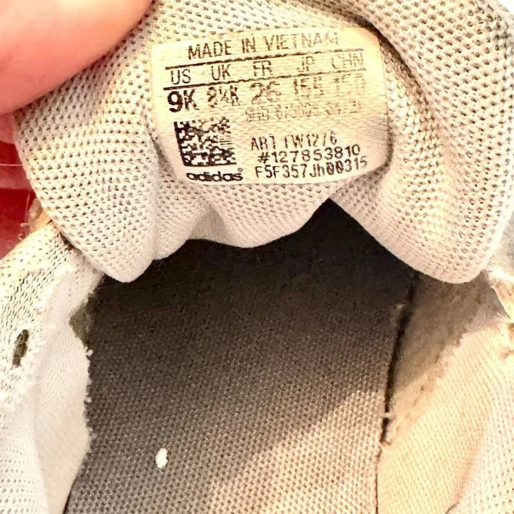 Adidas Advantage‎ Shoes Toddler 9K White Iridescent Stripes Velcro Sneakers